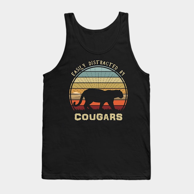 Easily Distracted By Cougars Tank Top by Nerd_art
